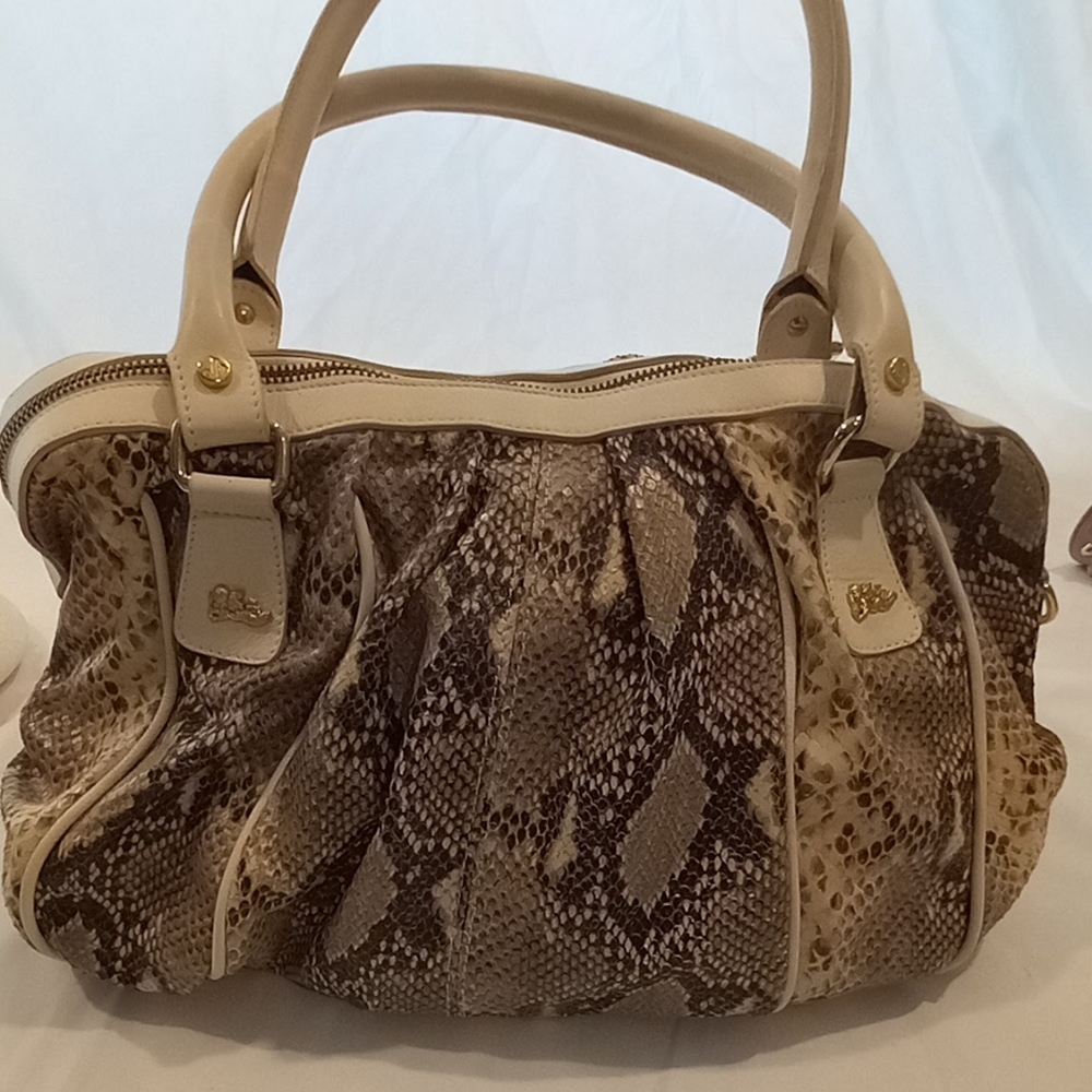 Authentic Jenrigo Snakeskin embossed Satchel